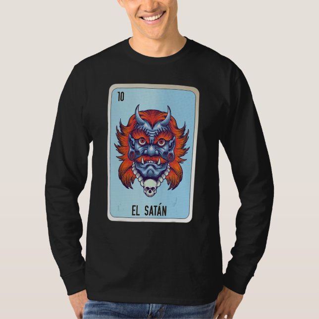 El Satan Mexican Slang Lottery Bingo Cards T-Shirt (Vorderseite)