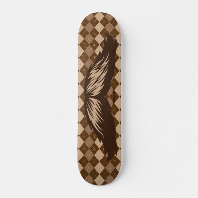 EL-Schnurrbart Skateboard (Vorne)