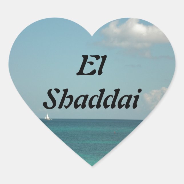 El Shaddai - alle ausreichend Herz-Aufkleber (Vorderseite)