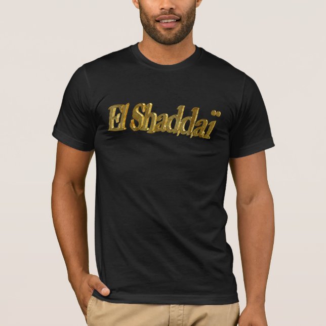 EL Shaddaï Gold 3D TRANS PNG T-Shirt (Vorderseite)