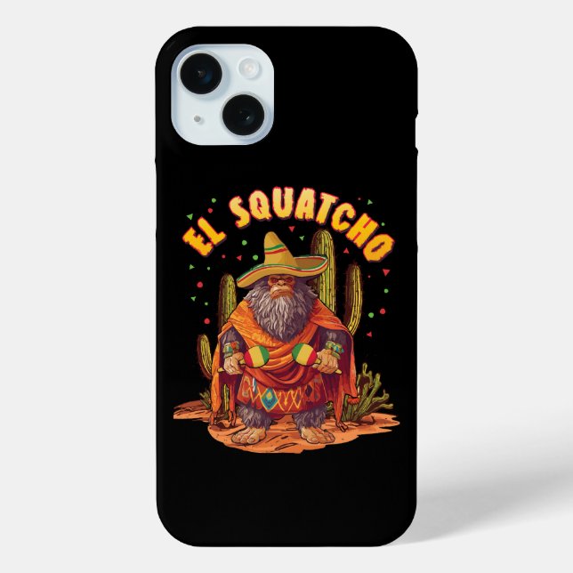 El Squatcho Bigfoot mit Maraca, Sombrero und Ponc Case-Mate iPhone Hülle (Rückseite)