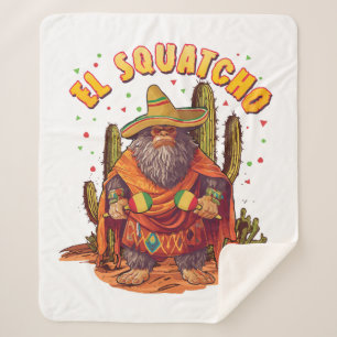 El Squatcho Bigfoot mit Maraca, Sombrero und Ponc Sherpadecke