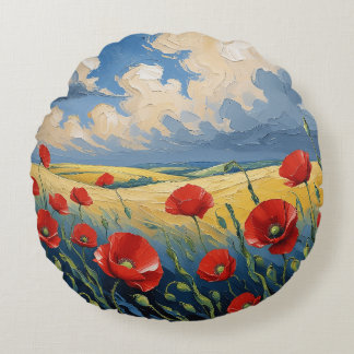 El susurro del viento en las amapolas rundes kissen