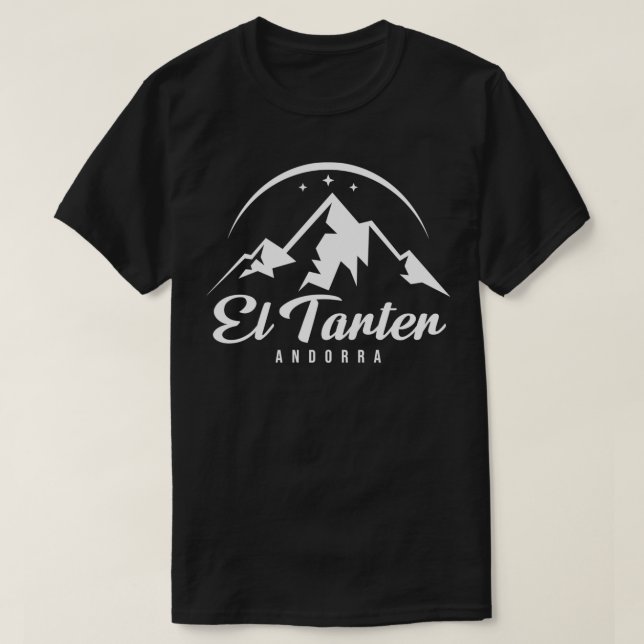 El Tarter Andorra Skigebiet Snowboarden T-Shirt (Design vorne)