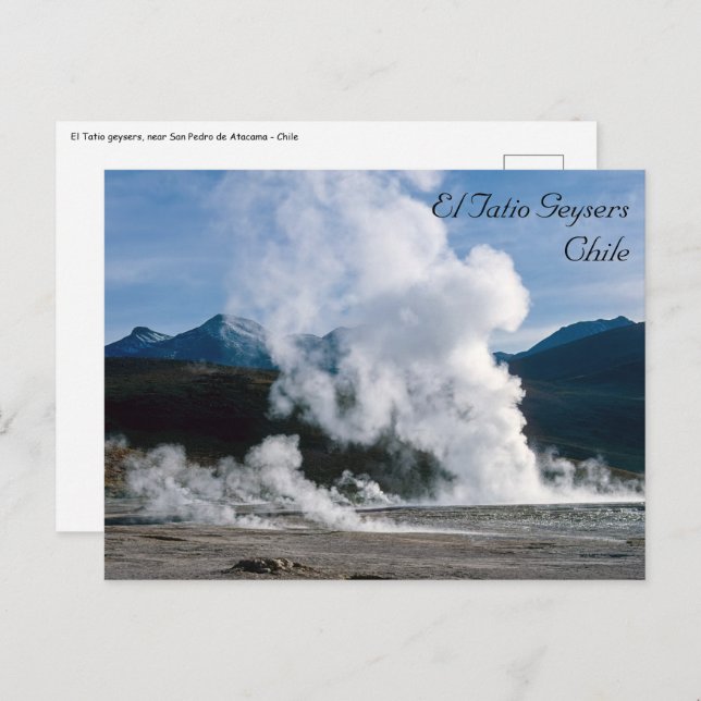 El Tatio Geysers bei San Pedro de Atacama - Chile Postkarte (Vorne/Hinten)