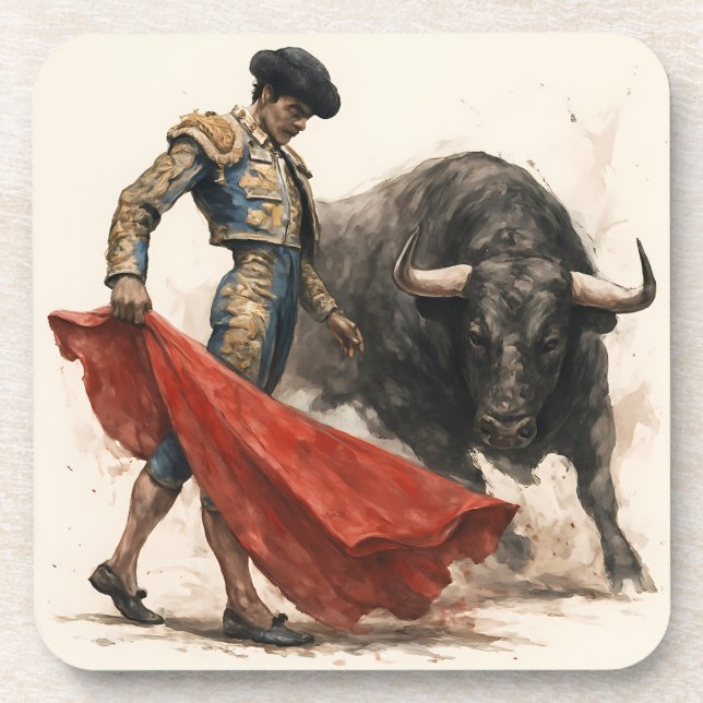 El torero y el toro getränkeuntersetzer (Vorderseite)