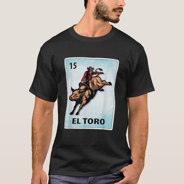 El Toro Mexican Bull Riding Cards  T-Shirt (Vorderseite)
