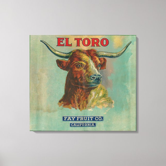 El Toro Orange Label Leinwanddruck (Vorderseite)