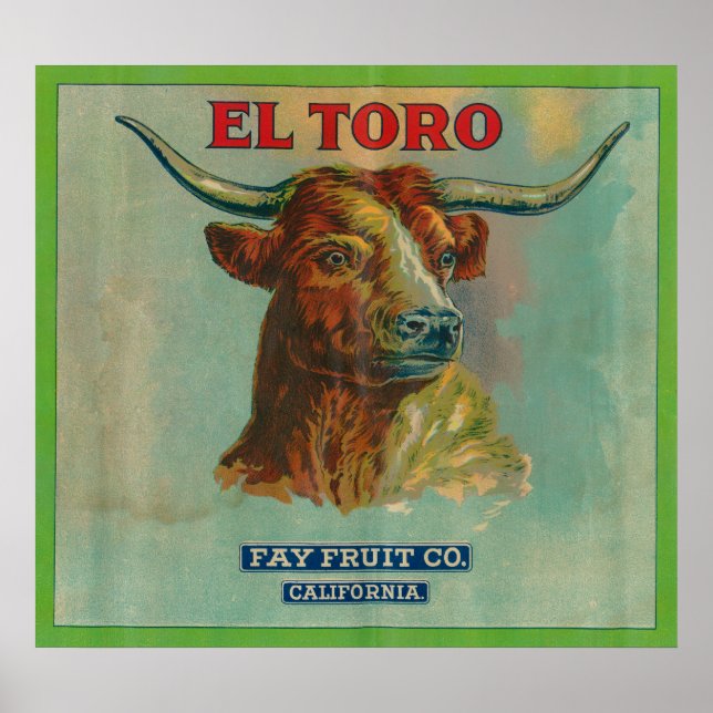 El Toro Orange Label Poster (Vorne)