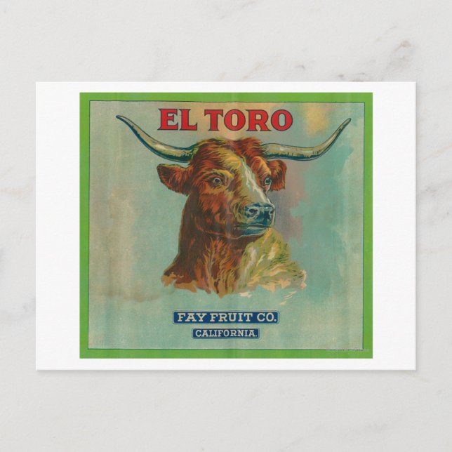 El Toro Orange Label Postkarte (Vorderseite)