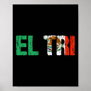 El Tri Mexico Fußball Fan Futbol bedrucktes Flagge Poster