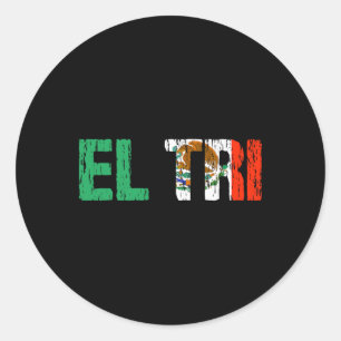 El Tri Mexico Fußball Fan Futbol bedrucktes Flagge Runder Aufkleber