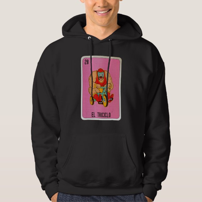 El Tricicolo Mexican Slang Lottery Bingo Cards Hoodie (Vorderseite)