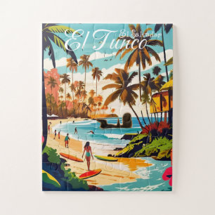 El Tunco El Salvador Reisen Vintages Retro-Poster Puzzle