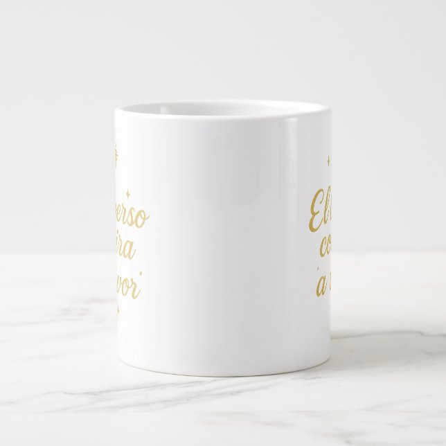El Universo Conspira a Tu Favor ✨ | Elegant Gold  Jumbo-Tasse (Vorderseite)