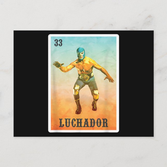 El Wrestler Lucha Libre - Mexico Luchador Postkarte (Vorderseite)
