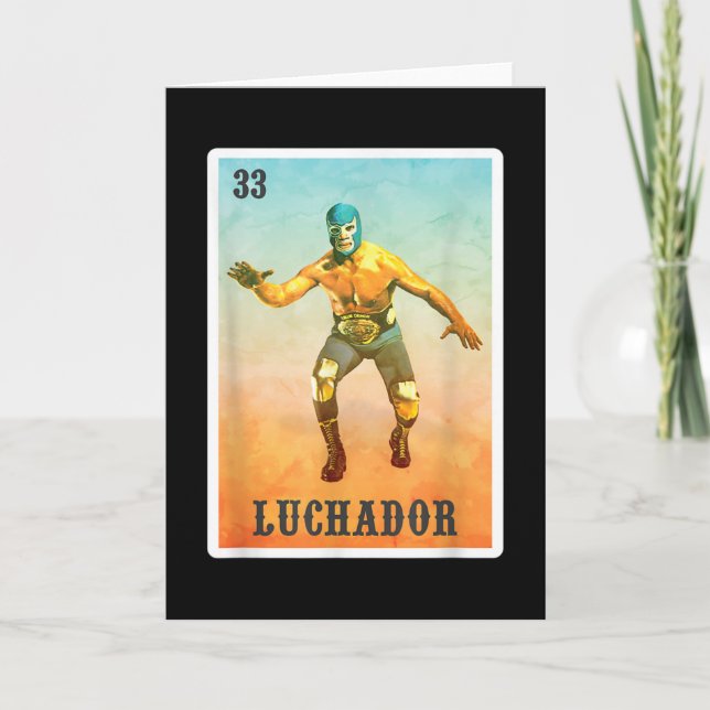 El Wrestler Lucha Libre - Mexiko Luchador Karte (Vorderseite)