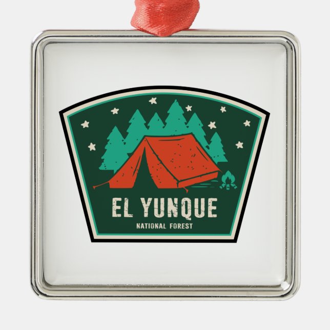 El Yunque National Forest Camping Ornament Aus Metall (Vorne)