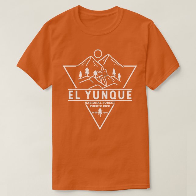 El Yunque National Forest Puerto Rico Abzeichen T-Shirt (Design vorne)