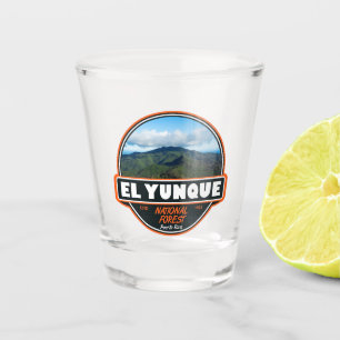 El Yunque National Forest Puerto Rico Emblem Schnapsglas