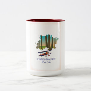 El yunque National forest puerto rico Karte Zweifarbige Tasse