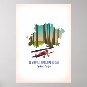 El Yunque Nationalforest Puerto Rico Karte Poster