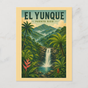 El-Yunque-Nationalpark Puerto Rico Illustration Postkarte