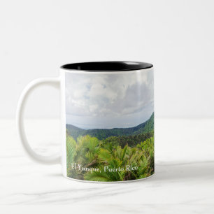 El Yunque Regenwald und Kommunikationsturm Zweifarbige Tasse