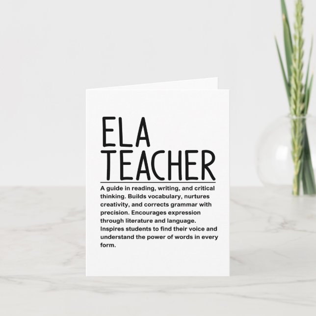 Ela-Lehrerin Karte (Vorderseite)
