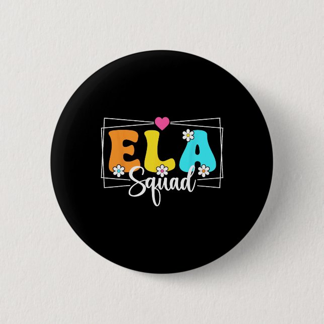 Ela Squad Lehrer Ck Zur Schule Englischsprachige K Button (Vorderseite)