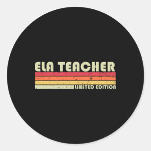 Ela Teacher Funny Job Title Beruf Geburtstag Wo Runder Aufkleber
