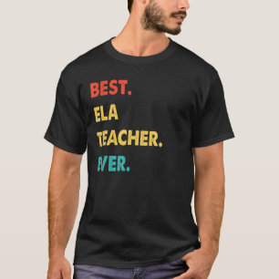 Ela Teacher Profession Retro Beste Ela Lehrerin je T-Shirt