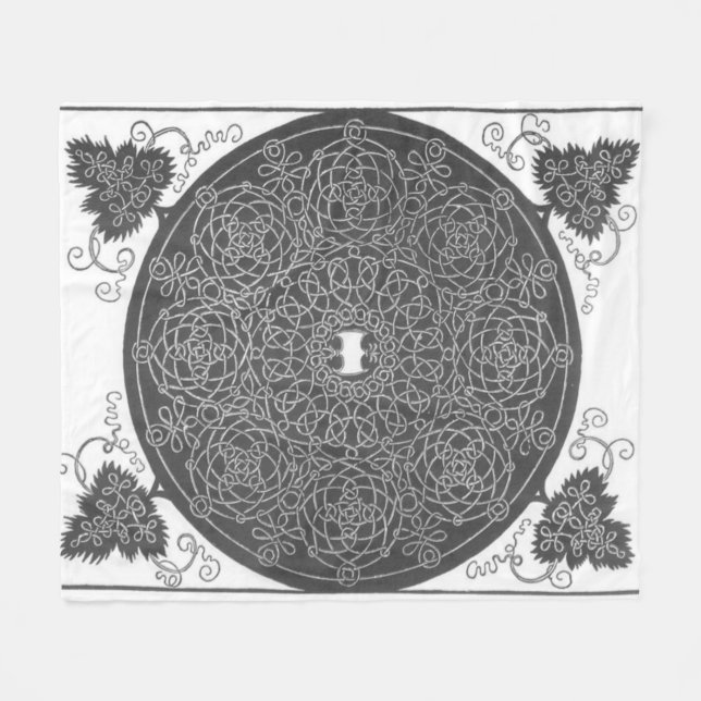 Elaborate Knot Pattern (von Albrecht Dürer) Fleecedecke (Vorderseite (Horizontal))