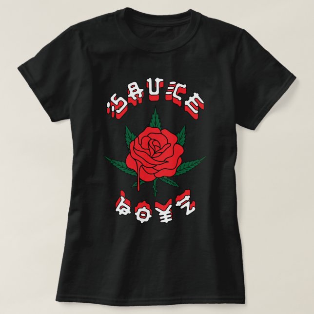 Eladio Carrion SauceBoyzzz Eladio Carrion Rose Pul T-Shirt (Design vorne)