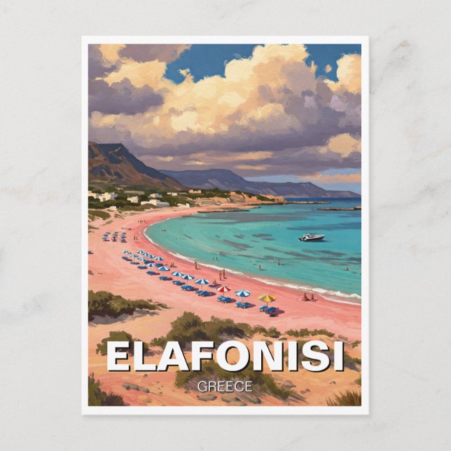 Elafonisi Elafonissi Beach Kreta Griechenland Reis Postkarte (Vorderseite)