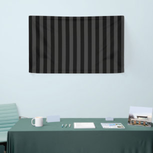 Elagnat Black & Smoky Black Vertical Stripes Banner
