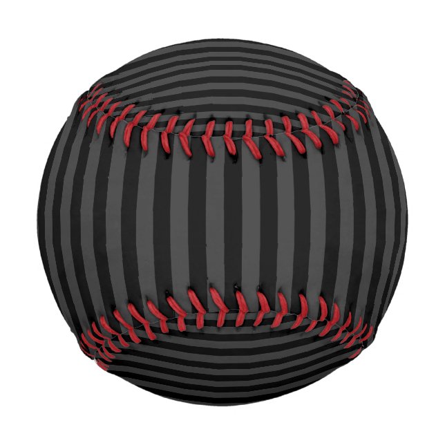 Elagnat Black & Smoky Black Vertical Stripes Baseball (Vorderseite)