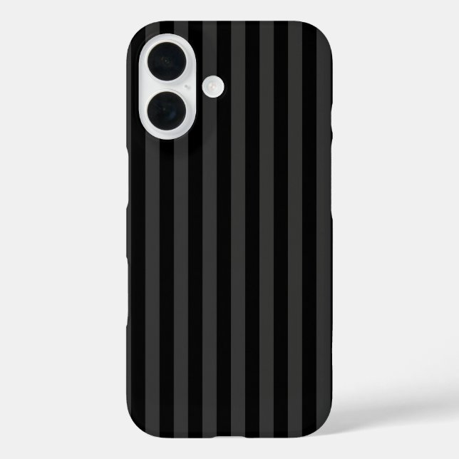 Elagnat Black & Smoky Black Vertical Stripes Case-Mate iPhone Hülle (Rückseite)