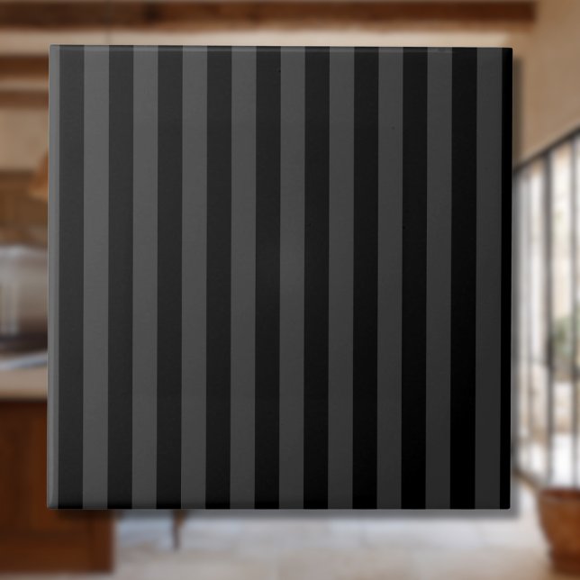 Elagnat Black & Smoky Black Vertical Stripes Fliese (Von Creator hochgeladen)