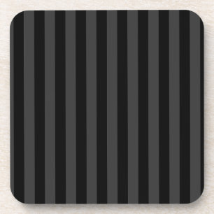 Elagnat Black & Smoky Black Vertical Stripes Getränkeuntersetzer