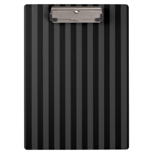 Elagnat Black & Smoky Black Vertical Stripes Klemmbrett