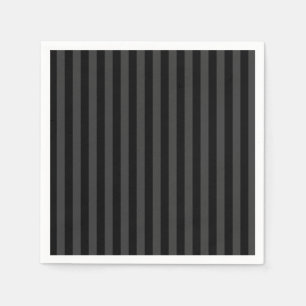 Elagnat Black & Smoky Black Vertical Stripes Serviette