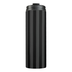Elagnat Black & Smoky Black Vertical Stripes Thermosbecher