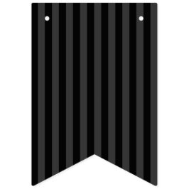 Elagnat Black & Smoky Black Vertical Stripes Wimpelkette