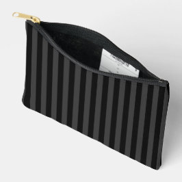 Elagnat Black & Smoky Black Vertical Stripes Zubehörtasche
