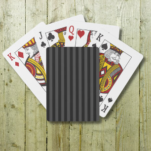 Elagnat Schwarz und rauchig Schwarz vertikale Stre Spielkarten