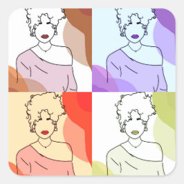 Elas Quadratischer Aufkleber