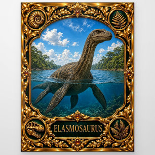 Elasmosaurus, Juwelen-Erbstück Kunst Postkarte