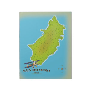 Elba Italien Karte Reiseplakat Notizblock