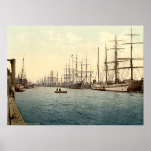 Elbe, Hamburg, Deutschland Poster